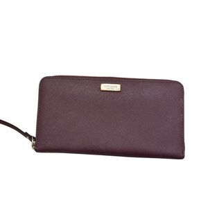 Kate Spade Purple or burgundy Zip-Around Wallet